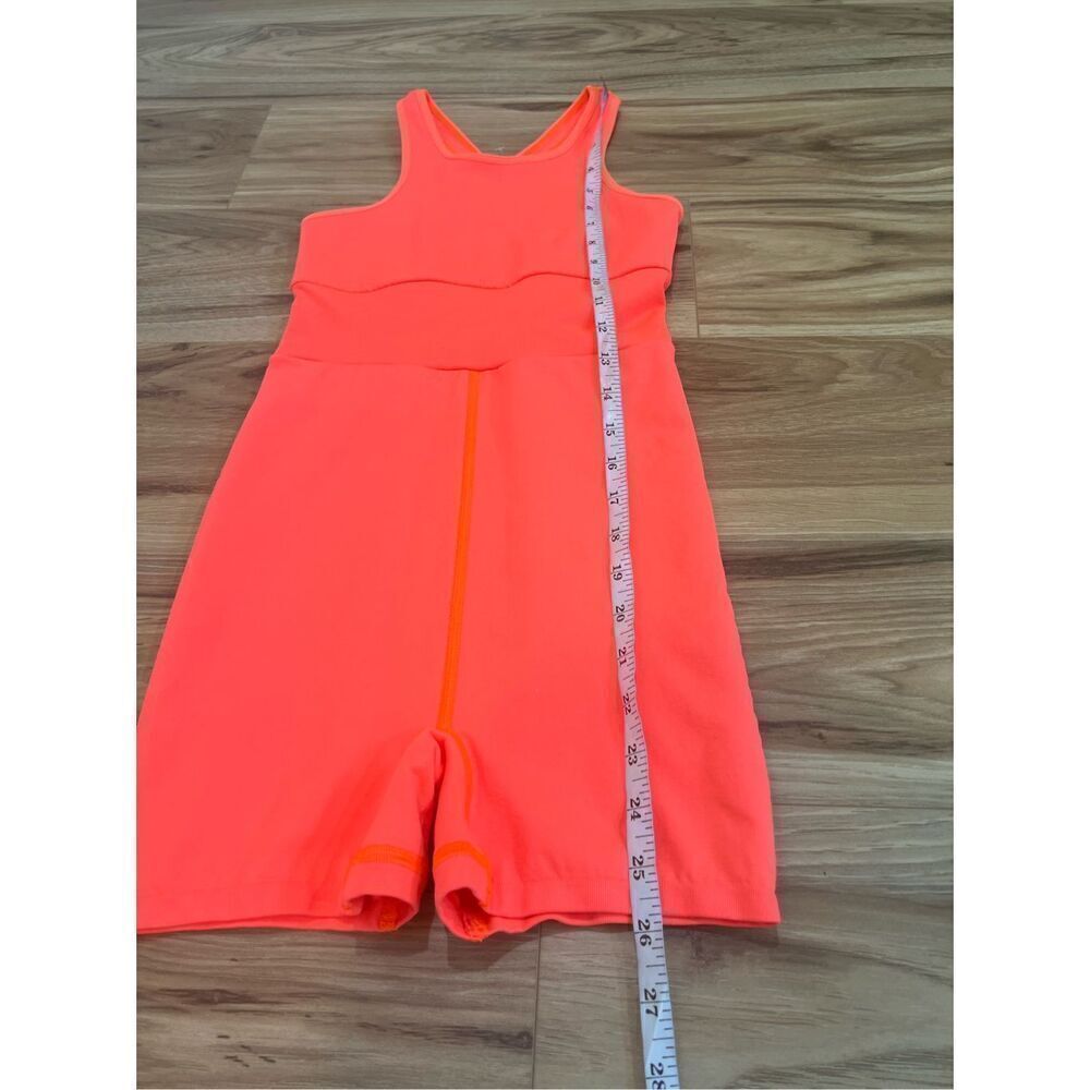 Free People Movement Every Single Time Runsie in Neon Coral sz XS/S - Picture 5 of 6